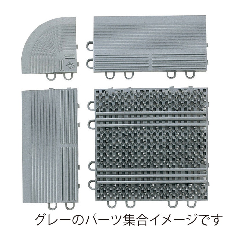 山崎産業 エバック ライナーハードマット 屋外用 コーナー グリーン F-120-FC-G 1枚(ご注文単位1枚)【直送品】