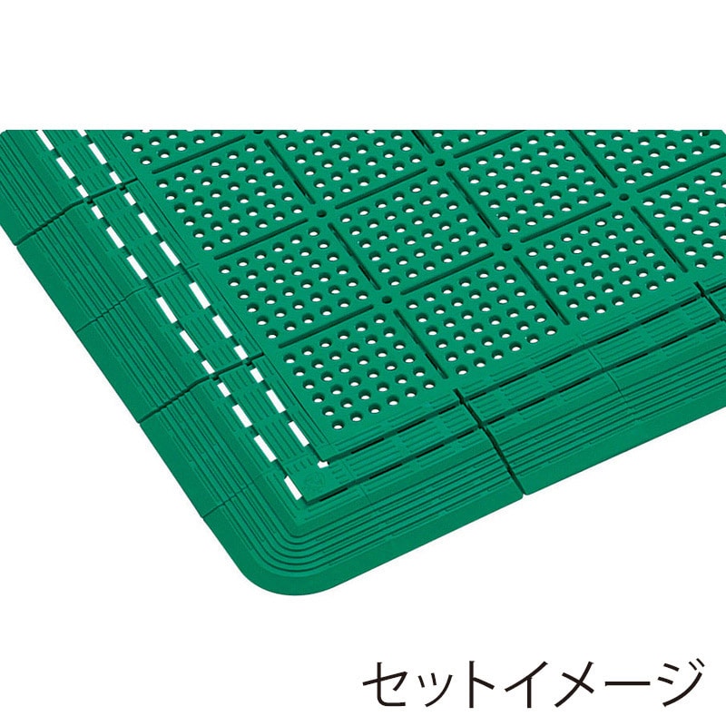 山崎産業 水切りマット サンソフト 縁駒O グリーン F-122-FO-G 1枚（ご注文単位1枚）【直送品】