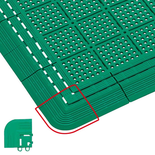 山崎産業 水切りマット サンソフト コーナー グリーン F-122-FC-G 1枚（ご注文単位1枚）【直送品】