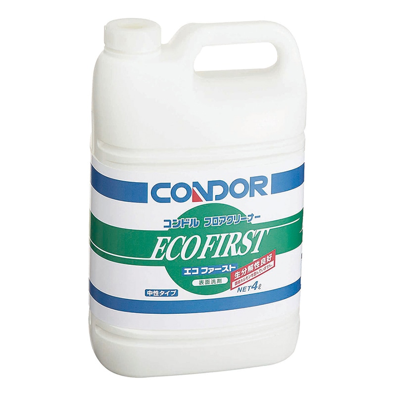 山崎産業 コンドル フロアクリーナー エコファースト 4L CH525-04LX-MB 1個(ご注文単位1個)【直送品】