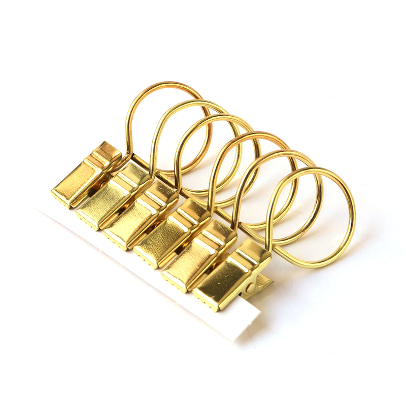 フルネス リングクリップ ポール対応 ゴールド 6個入 1袋(ご注文単位1袋)【直送品】