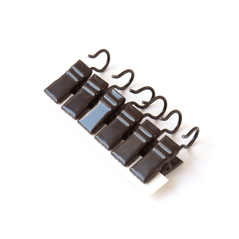 フルネス クリップランナー カーテンレール対応 ダークブラウン 6個入 1袋(ご注文単位1袋)【直送品】