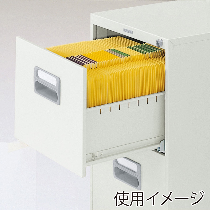 ライオン事務器 ファイリングキャビネット A4サイズ 4段 ホワイト A4-4W 1台(ご注文単位1台)【直送品】