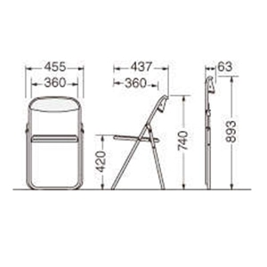 ライオン事務器 折りたたみイス 塗装脚 グリーン No.221P 1台(ご注文単位1台)【直送品】