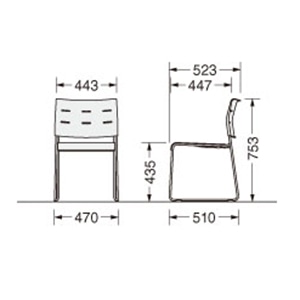 ライオン事務器 スタッキングチェアー 座クッション付 ピンク No.726NS-WS 1台(ご注文単位1台)【直送品】
