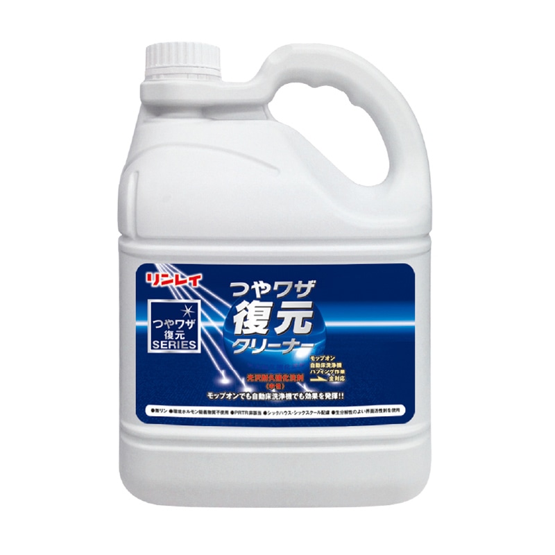 リンレイ 床用洗剤 つやワザ復元クリーナー 4Lエコボトル 779632 1本（ご注文単位3本）【直送品】
