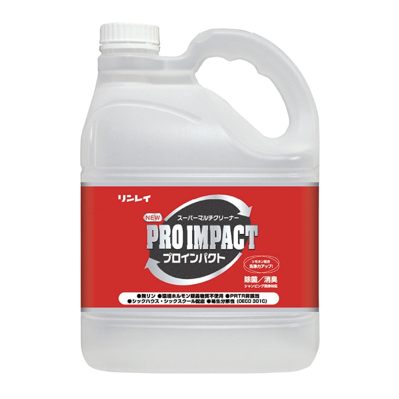リンレイ 多目的洗剤 NEWプロインパクト 4Lエコボトル 791636 1本（ご注文単位3本）【直送品】