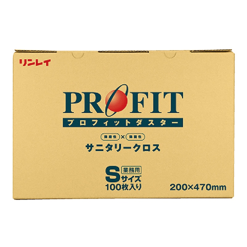 リンレイ プロフィット ダスターサニタリークロス Sサイズ 945660 100枚/箱(ご注文単位1箱)【直送品】