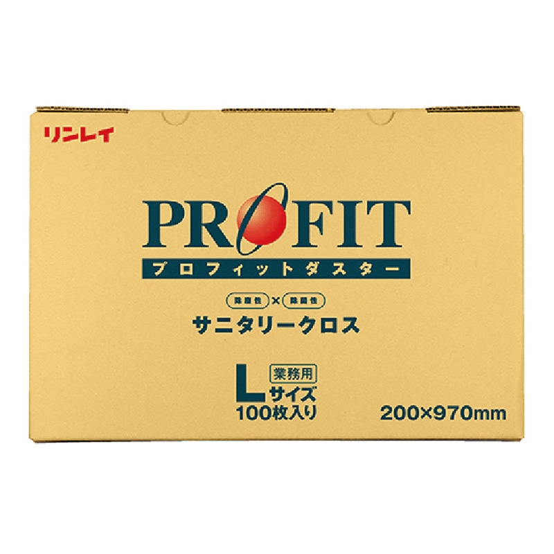 リンレイ プロフィット ダスターサニタリークロス Lサイズ 945686 100枚/箱(ご注文単位1箱)【直送品】