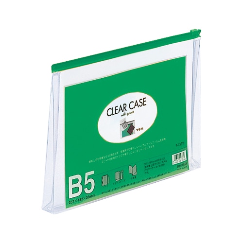 F-73SMミト クリヤーケース マチ付 B5 緑 1枚 (ご注文単位1枚)【直送品】