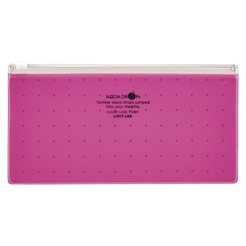 F-5301-3 クリヤーケース　ペン　赤 1枚 (ご注文単位1枚)【直送品】