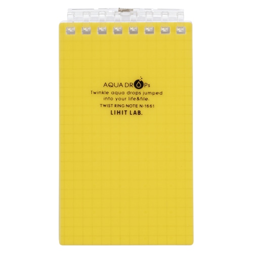 N-1661-5 ツイストリング・メモ A7 黄 1冊 (ご注文単位1冊)【直送品】