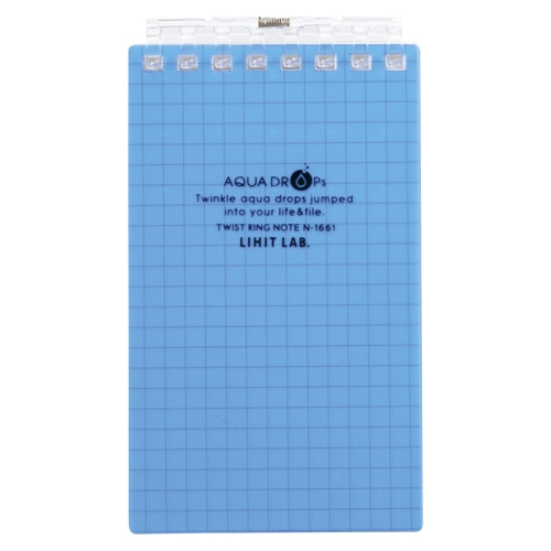 N-1661-8 ツイストリング・メモ A7 青 1冊 (ご注文単位1冊)【直送品】