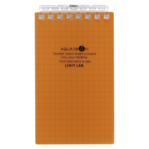 N-1661-4 ツイストリング・メモ A7 橙 1冊 (ご注文単位1冊)【直送品】