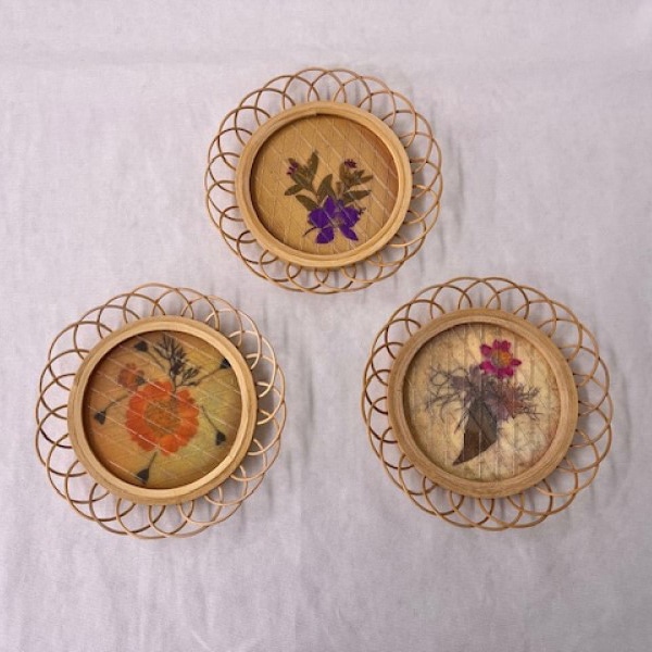 まるわ 押し花コースター MB-156 1個(ご注文単位30個)【直送品】