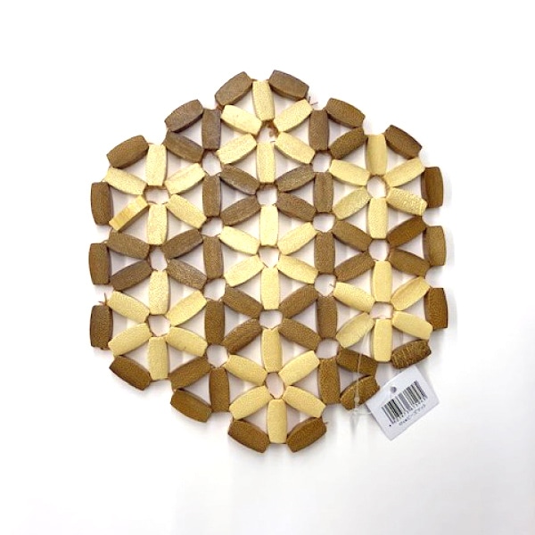 まるわ 竹ビーズマット 17cm MH-70 1枚(ご注文単位10枚)【直送品】