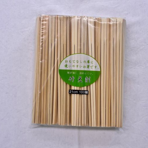 まるわ 竹天削箸　裸 21cm　100膳入　はっぱ柄 W-359 1個（ご注文単位30個）【直送品】