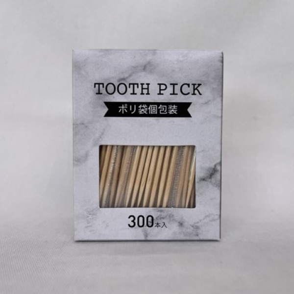 まるわ つまようじ ポリ袋入ようじ マーブル 約300本入 1個(ご注文単位10個)【直送品】