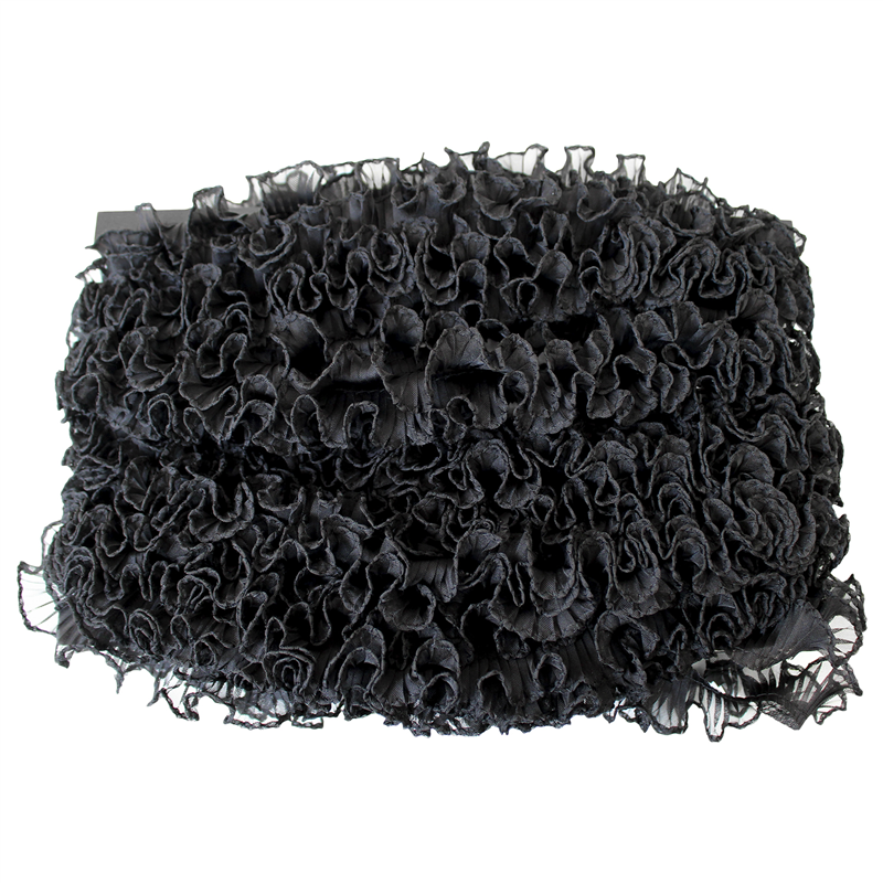 渡辺布帛工業 テトロンフリル 25mm×15m巻 黒 WF-F7300-25-5 1巻（ご注文単位1巻）【直送品】