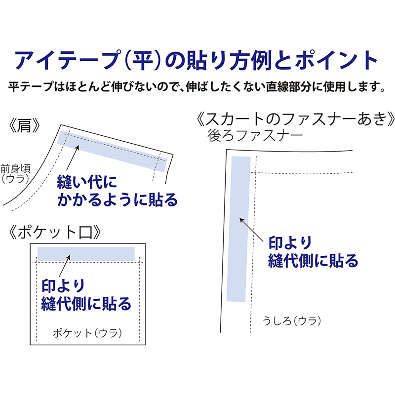 アサヒ アイテープ 平 伸び止めテープ 白 12mm 10巻セット F9-A12-W-10 1箱(ご注文単位1箱)【直送品】