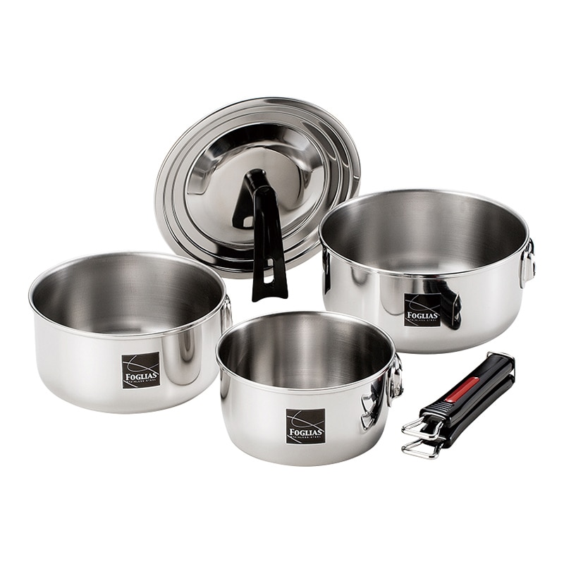 和平フレイズ フォリアス ワンタッチクッカー鍋 IH対応 3点セット FM-8157 1セット（ご注文単位1セット）【直送品】