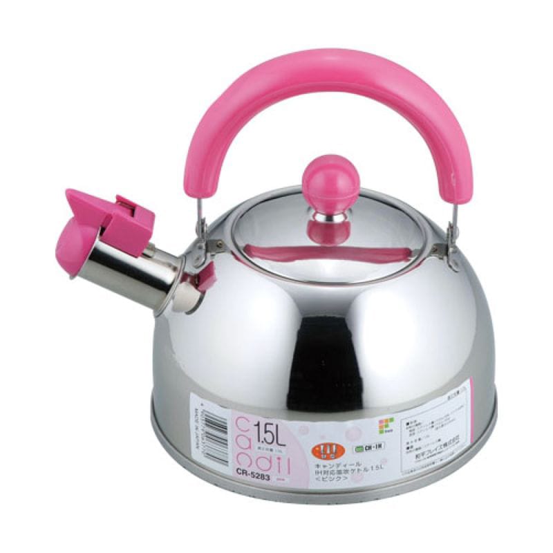 和平フレイズ キャンディール 笛吹ケトル IH対応 1.5L ピンク CR-5283 1個（ご注文単位1個）【直送品】