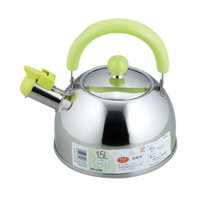 和平フレイズ キャンディール 笛吹ケトル IH対応 1.5L グリーン CR-5284 1個（ご注文単位1個）【直送品】