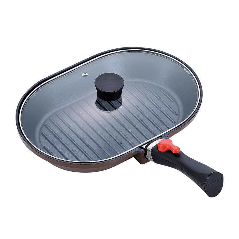 和平フレイズ マローネシェフ IH対応着脱式ハンドルオーバルパン MM-9546 1個（ご注文単位1個）【直送品】