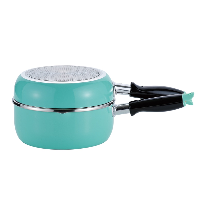 和平フレイズ カラフルスマイル 雪平鍋&フライパン IH対応 18cmセット グリーン CM-9629 1個(ご注文単位1個)【直送品】