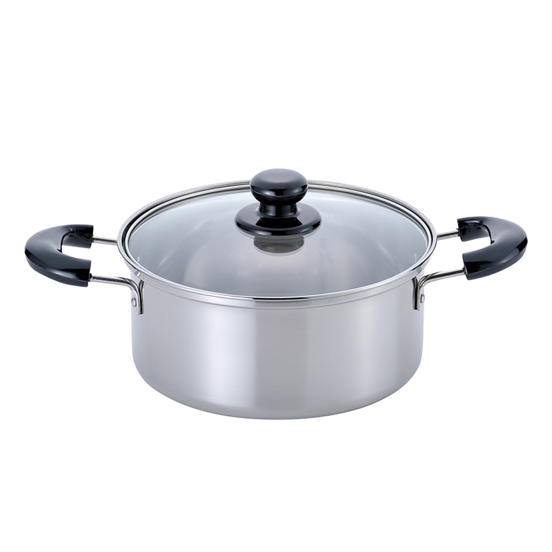 和平フレイズ バジコ IH対応 ステンレス両手鍋 20cm COM-9843 1個（ご注文単位1個）【直送品】