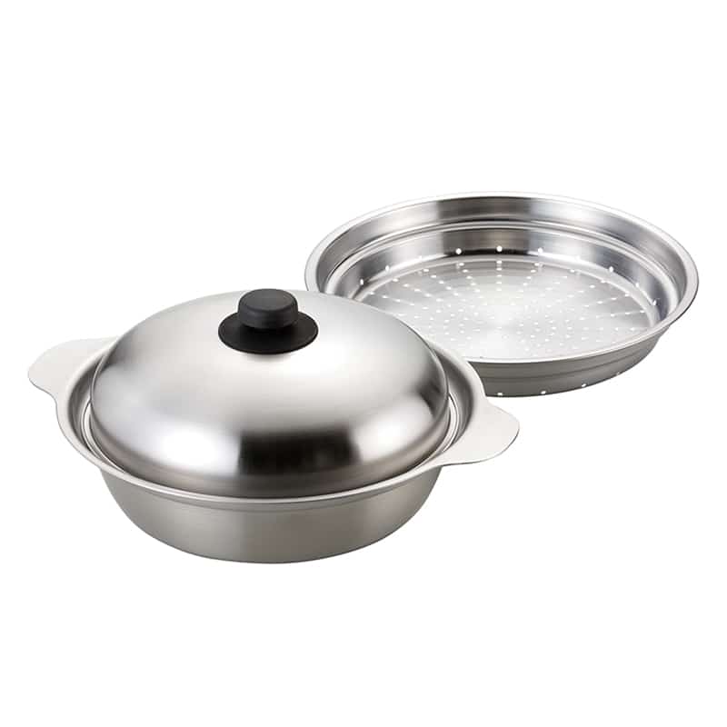 和平フレイズ 匠弥 IH対応 ステンレス卓上鍋 蒸し台付 26cm TY-030 1個（ご注文単位1個）【直送品】