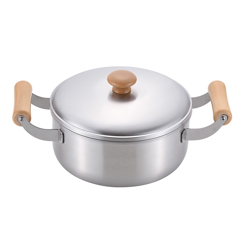 和平フレイズ 千歳 ステンレス両手鍋 木柄 20cm CS-002 1個（ご注文単位1個）【直送品】