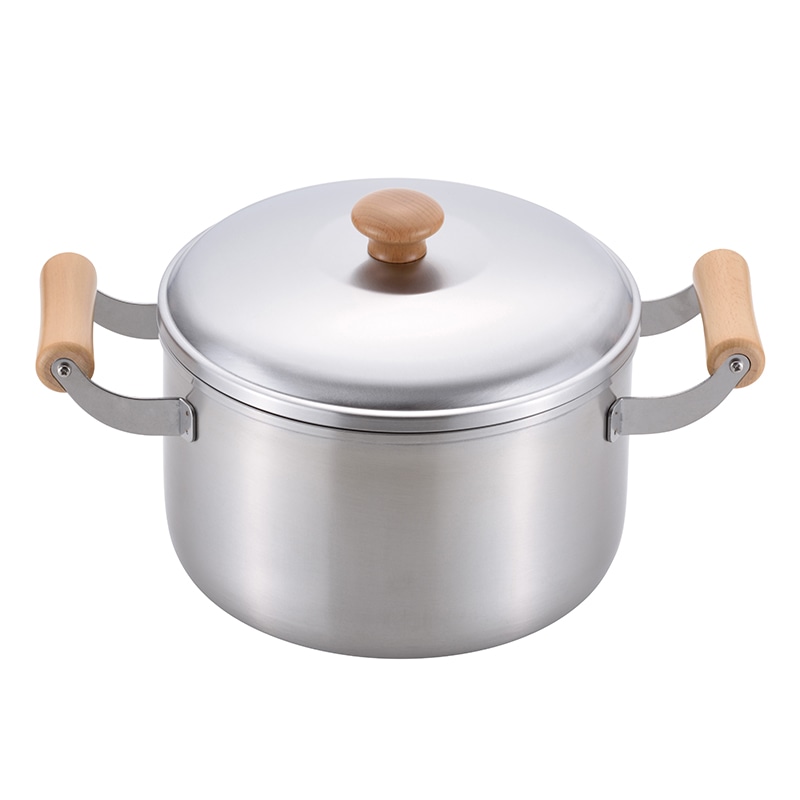 和平フレイズ 千歳 ステンレス深型両手鍋 木柄 22cm CS-003 1個（ご注文単位1個）【直送品】