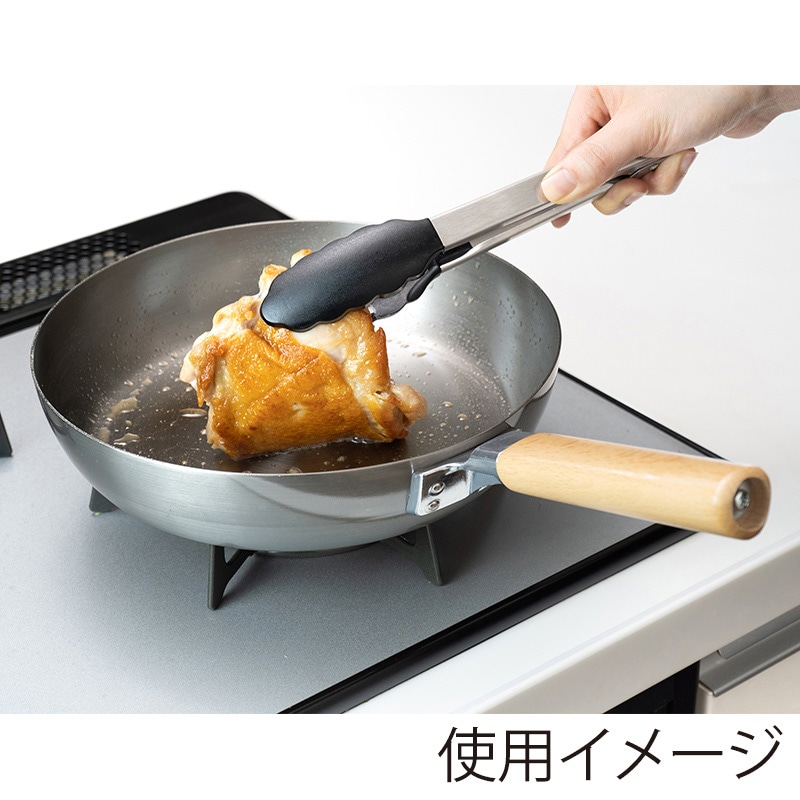 和平フレイズ 千歳 鉄フライパン 木柄 26cm CS-009 1個(ご注文単位1個)【直送品】