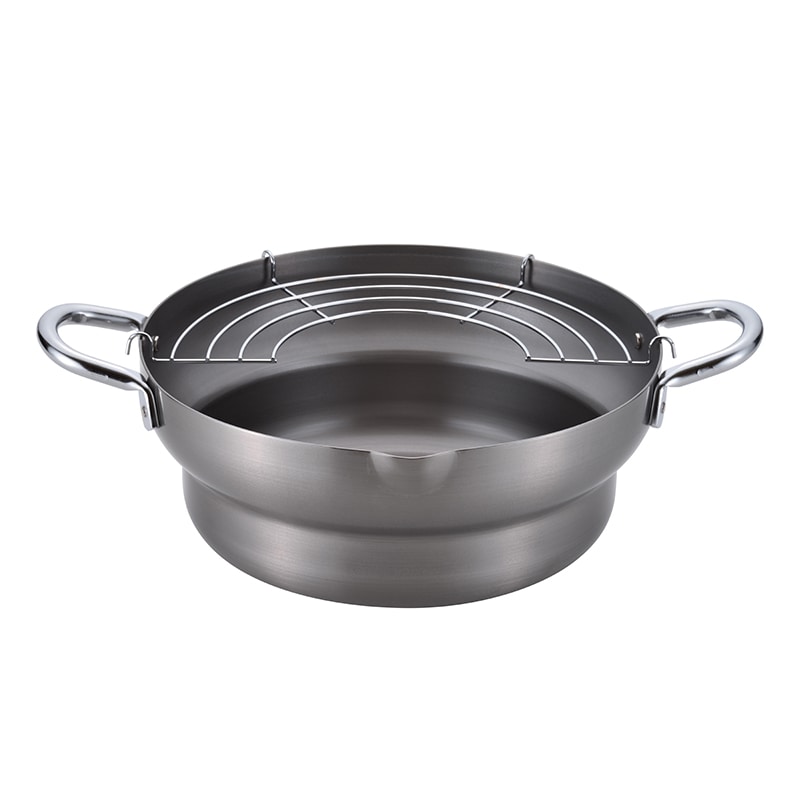 和平フレイズ 千歳 鉄 共柄段付揚げ鍋 24cm CS-017 1個（ご注文単位1個）【直送品】