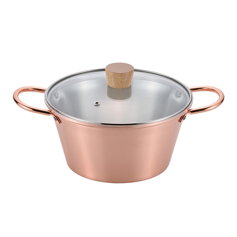 和平フレイズ 千歳 純銅ガラス蓋付両手鍋 20cm CS-023 1個（ご注文単位1個）【直送品】