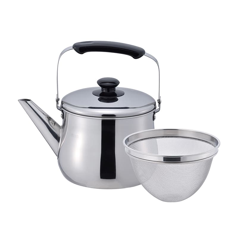 和平フレイズ リラカン IH対応 広口ケトル 3.2L ストレーナー付 RB-1408 1個（ご注文単位1個）【直送品】