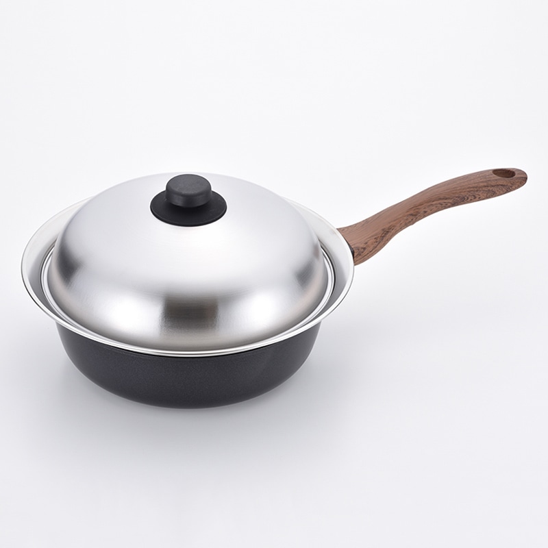 和平フレイズ エヌトーン IH対応深型両口フライパン 蒸し台付 24cm MB-1581 1個（ご注文単位1個）【直送品】