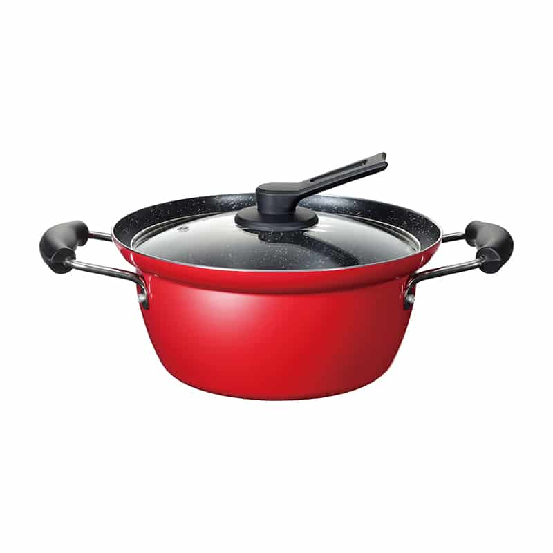 和平フレイズ にこみーな IH対応 フチ付両手鍋 22cm RB-1696 1個（ご注文単位1個）【直送品】