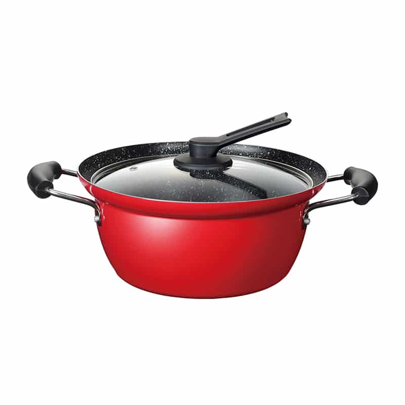 和平フレイズ にこみーな IH対応 フチ付両手鍋 24cm RB-1697 1個（ご注文単位1個）【直送品】