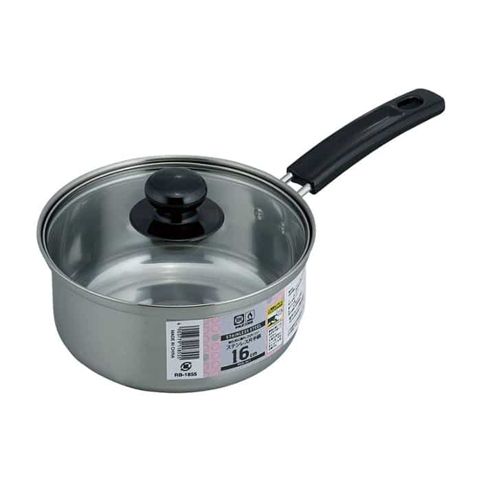 和平フレイズ クックウェア IH対応 ステンレス片手鍋 16cm RB-1855 1個（ご注文単位1個）【直送品】