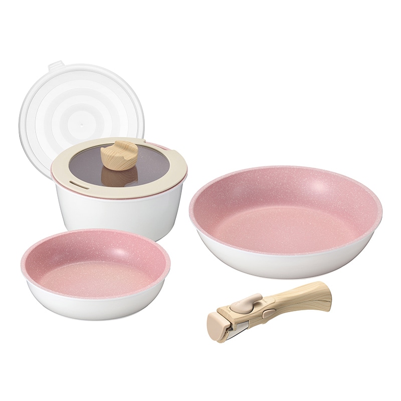 和平フレイズ 魅せるフライパン IH対応着脱式ハンドル鍋 3点セット MB-2164 1個(ご注文単位1個)【直送品】