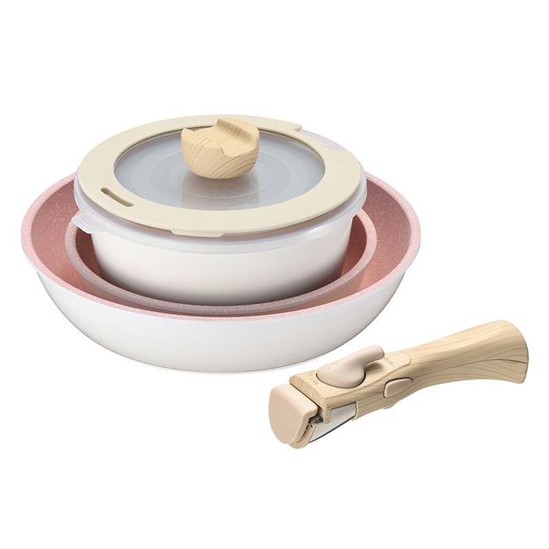 和平フレイズ 魅せるフライパン IH対応着脱式ハンドル鍋 3点セット MB-2164 1個(ご注文単位1個)【直送品】