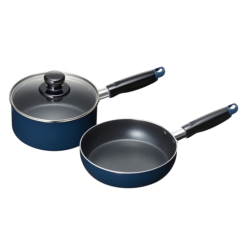 和平フレイズ スティージー2 IH対応片手鍋&フライパン 16cm／18cm MB-2377 1個（ご注文単位1個）【直送品】