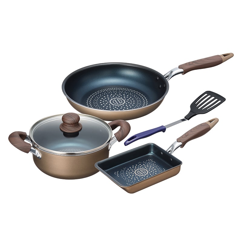 和平フレイズ ブラナーノ2 IH対応両手鍋&フライパン 3点セット MB-2400 1セット（ご注文単位1セット）【直送品】