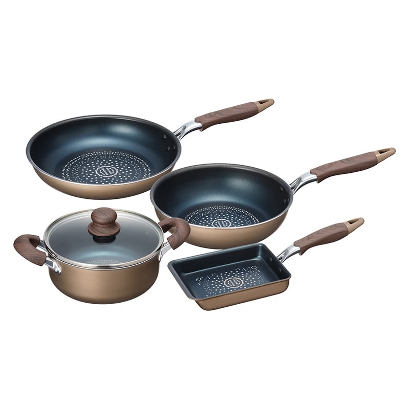 和平フレイズ ブラナーノ2 IH対応両手鍋&フライパン 4点セット MB-2401 1セット（ご注文単位1セット）【直送品】