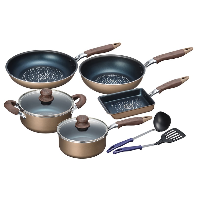 和平フレイズ ブラナーノ2 IH対応片手鍋&両手鍋&フライパン 5点セット ツール付 MB-2402 1セット（ご注文単位1セット）【直送品】