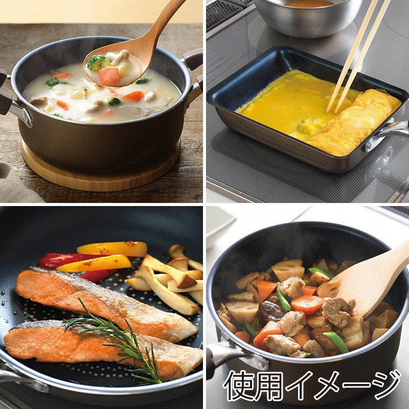 和平フレイズ ブラナーノ2 IH対応片手鍋&両手鍋&フライパン 5点セット ツール付 MB-2402 1セット(ご注文単位1セット)【直送品】