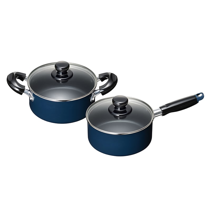 和平フレイズ スティージー2 IH対応片手鍋&両手鍋 16cm／18cm MB-2445 1セット（ご注文単位1セット）【直送品】