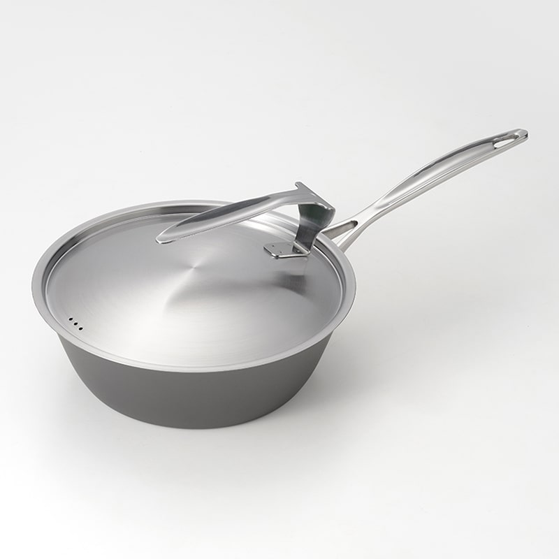 和平フレイズ 涅 IH対応 窒化鉄いため鍋 スタンド式蓋付 24cm MB-2581 1個（ご注文単位1個）【直送品】